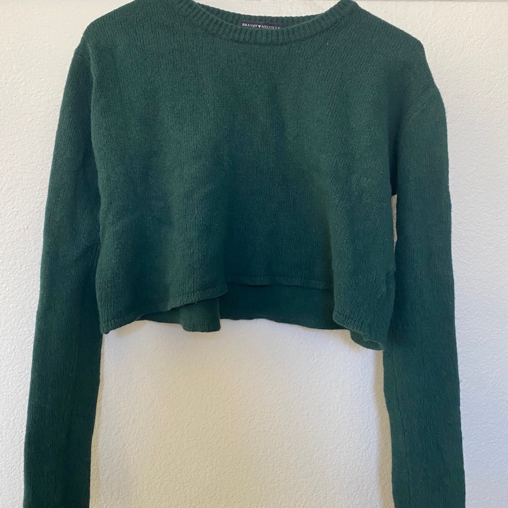 Green cropped long sleeve from brandy